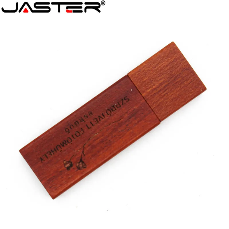Оригинальный логотип Jaster nutural деревянный batten usb флэш накопитель флешки 4 ГБ 8 16 32