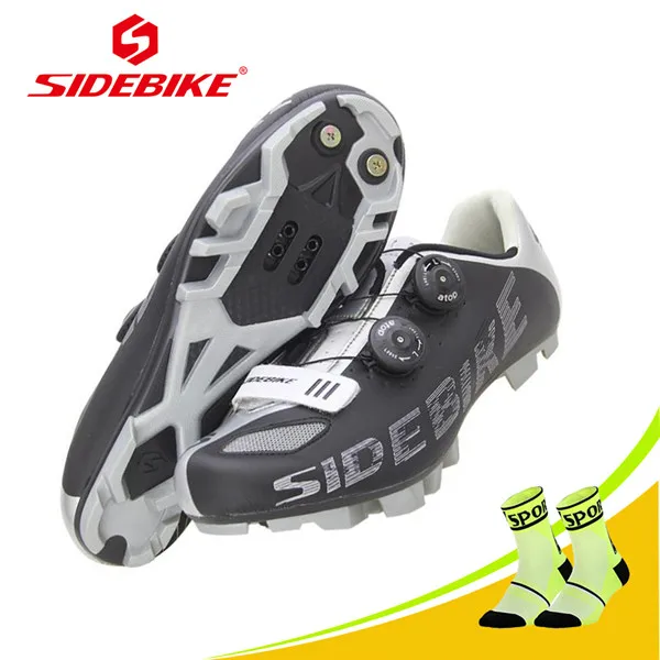 B shoes for sock SIDEBIKE Мужская wo Мужская обувь для велоспорта sapatilha ciclismo mtb SPD педали самозакрывающиеся дышащие bicicleta обувь для горного велосипеда - Цвет: B shoes for sock
