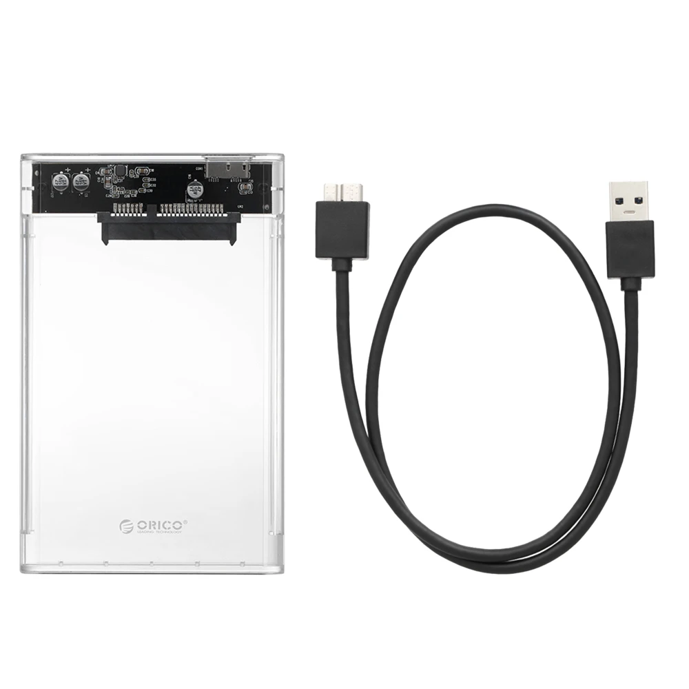ORICO 2139U3-CR USB 3,0 внешний жесткий диск Корпус SSD Чехол для 2,5 дюйма SATA HDD SSD Поддержка UASP SATA 3 инструмент Бесплатно прозрачный