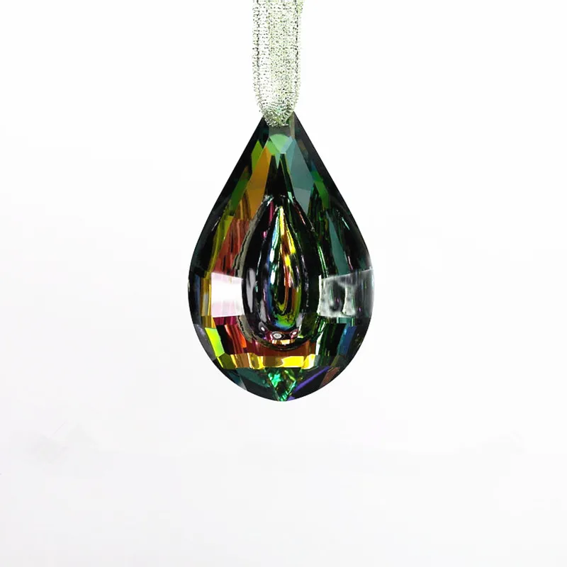 15pcs/lot 76x47mm Gorgeous K9 Crystal chandelier Pendants Rainbow Color Window Suncatcher or Wedding Decoration