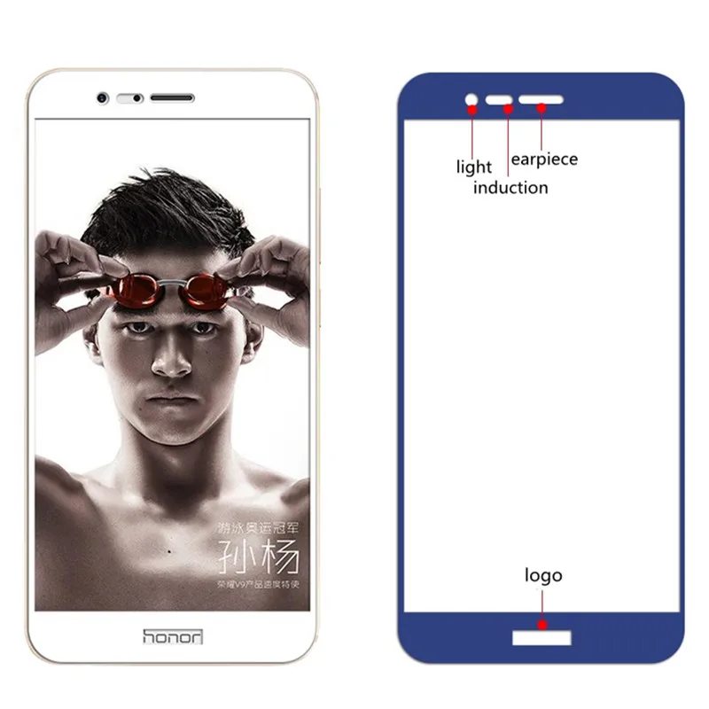 2 шт. полное покрытие закаленное стекло для HUAWEI honor 8 pro V9 8pro защитный экран