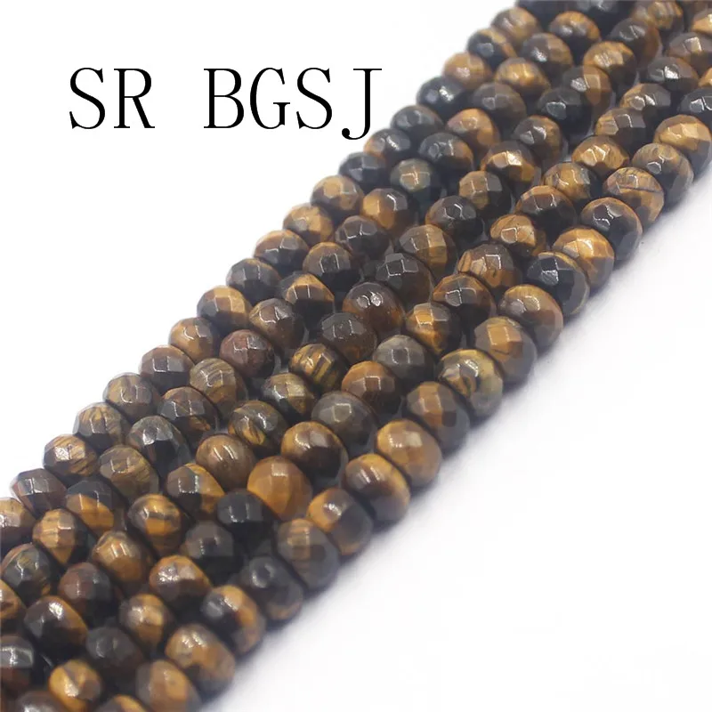 Бесплатная доставка 5x8 мм Rondelle Желтый тигровый глаз натуральное ювелирное