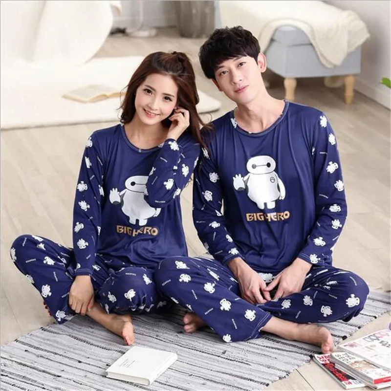 Низкая цена новинка 2017 пижамы для влюбленных женские весенние тонкие пижамные