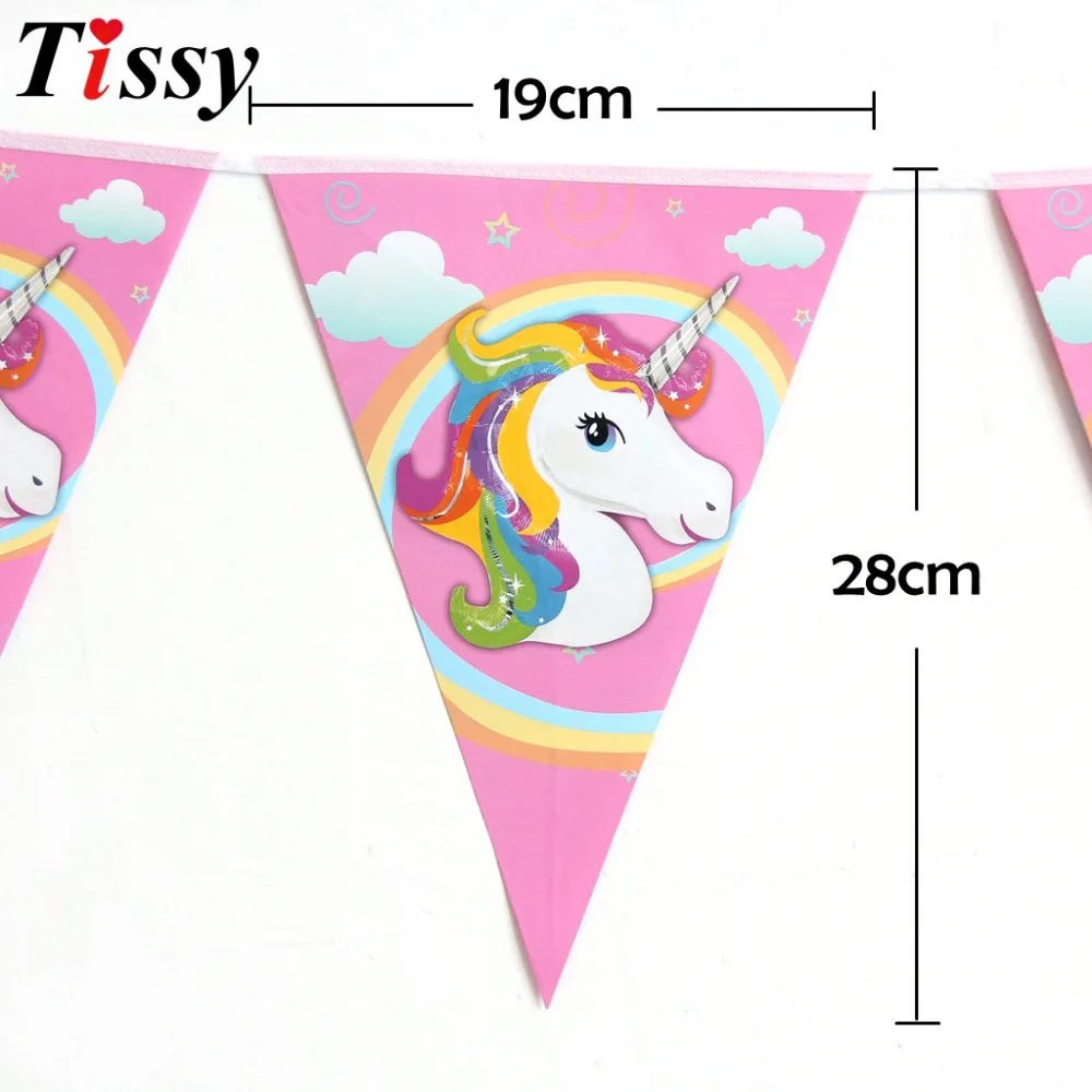 1 комплект радуга единорог лошадь/Розовый фламинго гирлянда цветочные баннеры
