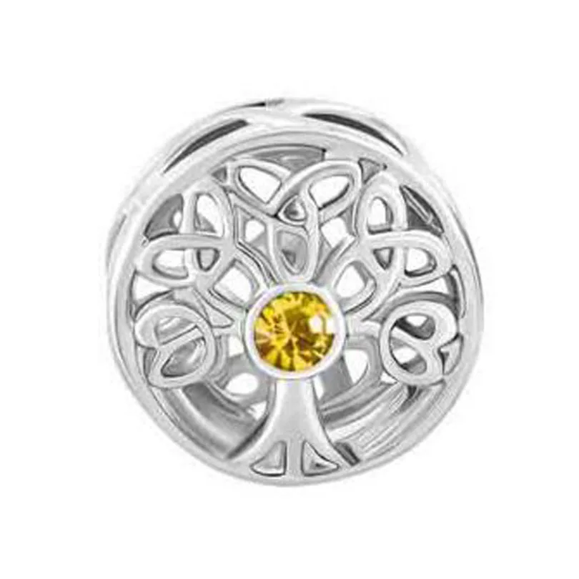 

Irish Celtic knot triangle life tree charm beads handmade DIY jewelry amulet Fit Pandora Bracelet Necklace