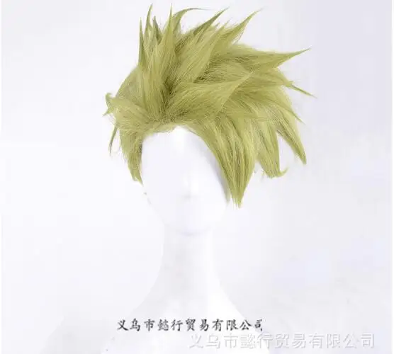 Fate/Apocrypha Achilles золотисто-зеленые Retrodial день взрыв короткие волосы Косплей hairwear