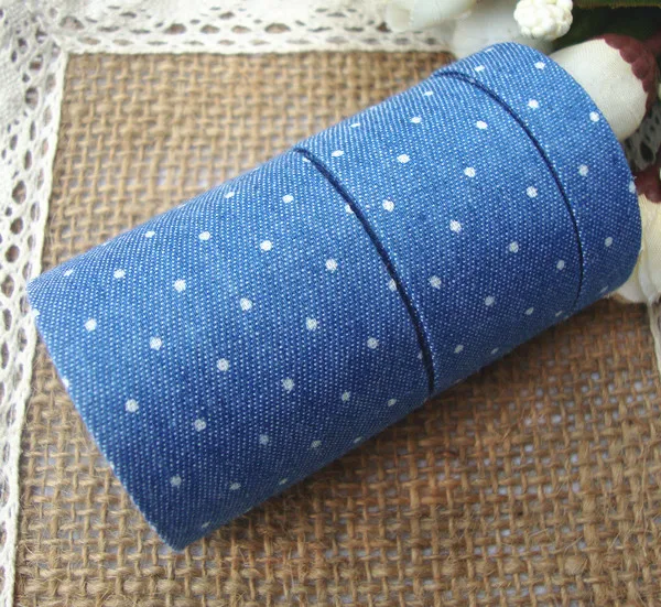 Лента для джинсов и одежды 10/25/40 мм с принтом в горошек | Дом сад