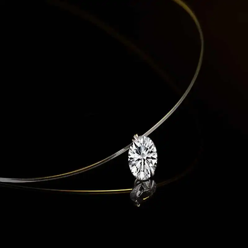 Модное ожерелье из горного хрусталя креативная цепочка с цирконием Женская