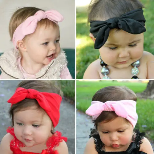 2018 Newborn Baby Kids Girls Rabbit Brief Bow Headwear Knot Turban Headband Stretch Cute Elastic | Мать и ребенок