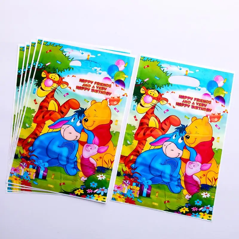6pcs Gift bag Дисней Винни-Пух тематическая вечеринка на день рождения украшения для малышей Детские вечерние украшения на день рождения - Цвет: 6pcs Gift bag