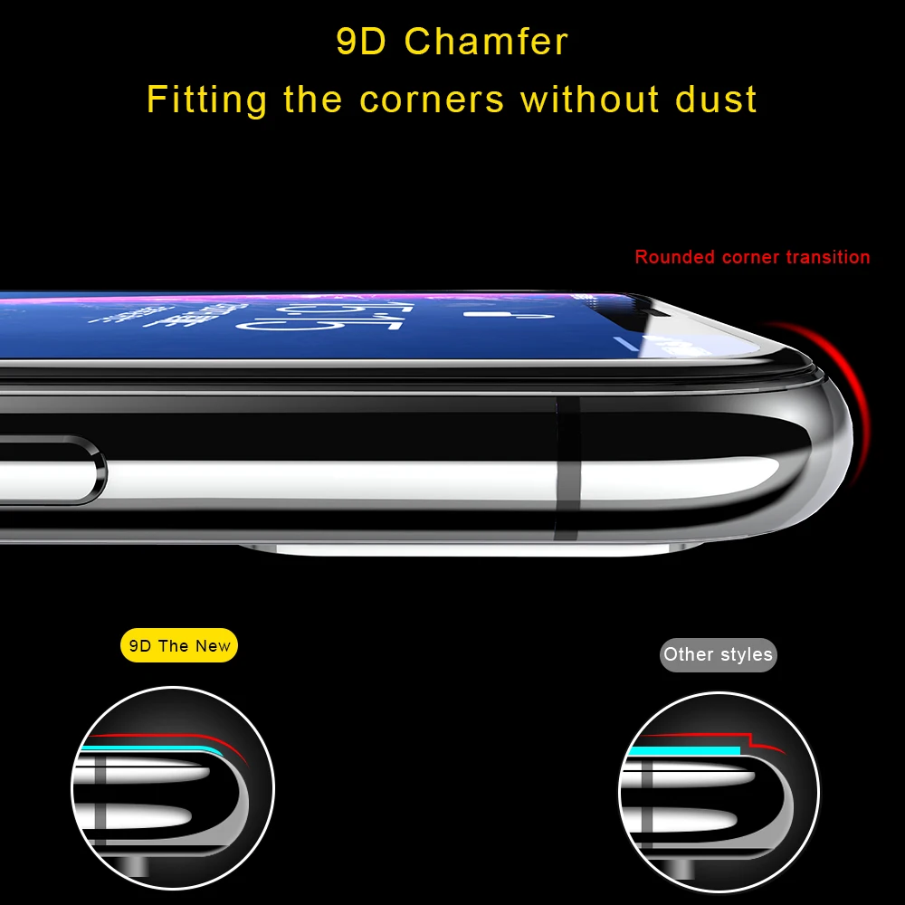 KEYSION С Пылезащитным фильтром 3D полное покрытие закаленное стекло пленка для iPhone XS