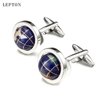 lepton novelty globe earth cufflinks high quality rotatable globe planet earth world map cuff links for mens shirt cuff cufflink