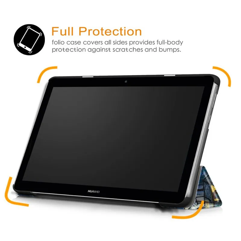 Флип чехол из искусственной кожи с подставкой для Huawei MediaPad T3 10 флип планшета Honor