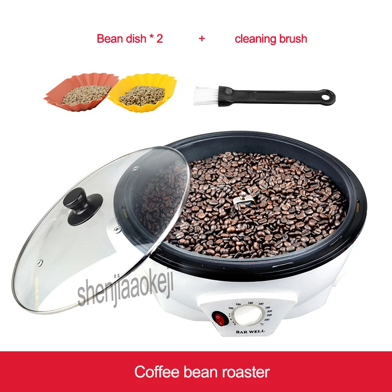 Commercial Coffee bean baking machine Coffee bean roaster machine Non-stick pan Home roasting machine Mini Baking tool 220-240v