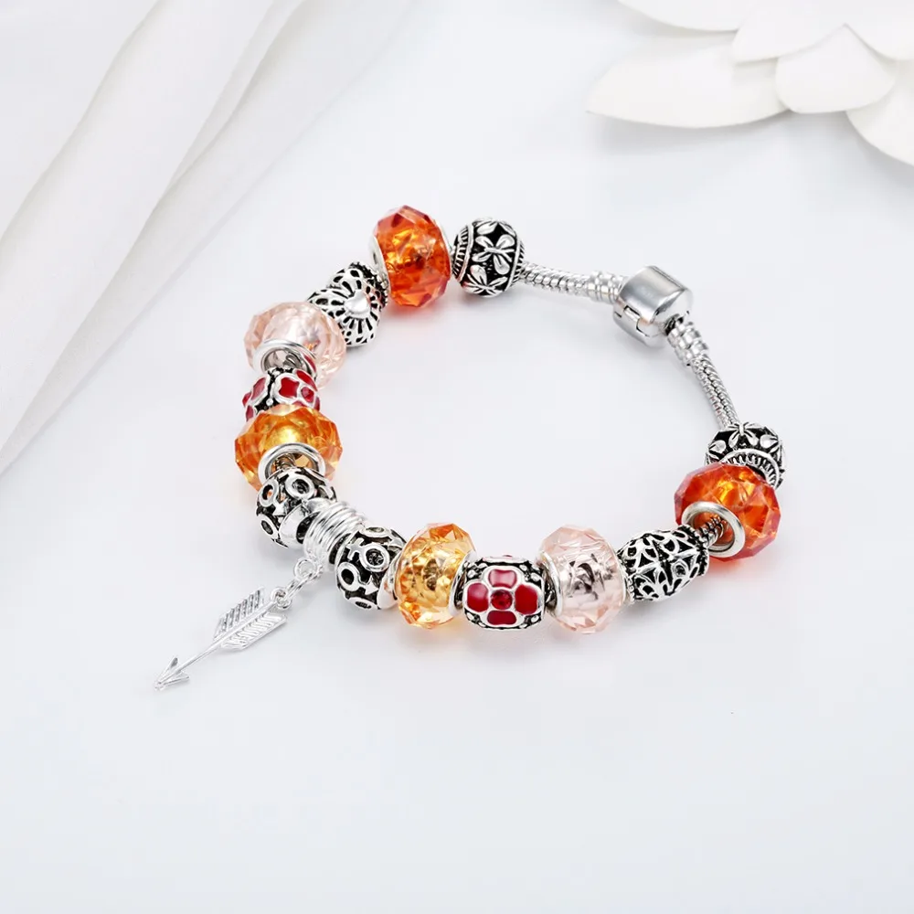 Kinitial 1 шт. Бабочка муранского Талисманы кристалл стрелка Браслеты символ