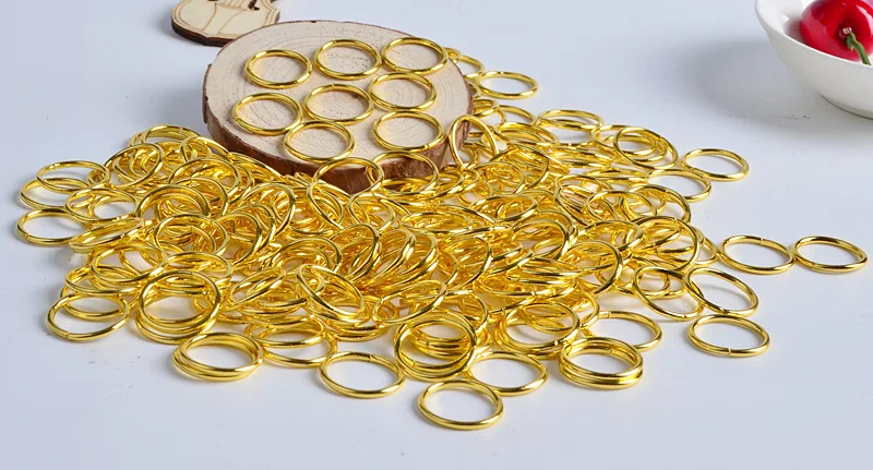 

200g/lot 1*10mm gold Silver gun black Plated Jump Rings Findings split ring 10mm diameter Necklace handmade DIY material