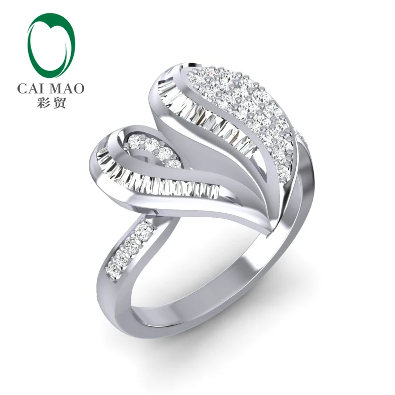 preço Caimao Precioso 14 K/585 Ouro Branco Diamante Anel De Casamento Banda