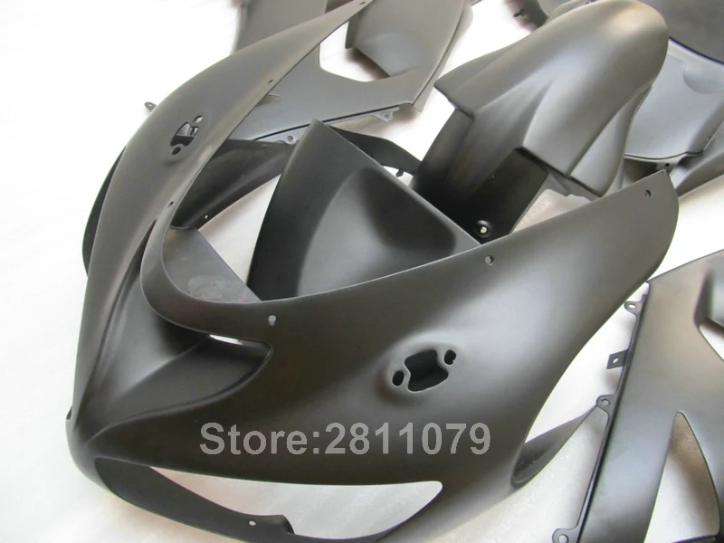 Набор обтекателей для мотоциклов Kawasaki Ninja ZX6R 05 06 матовый черный обтекатель 2005 2006