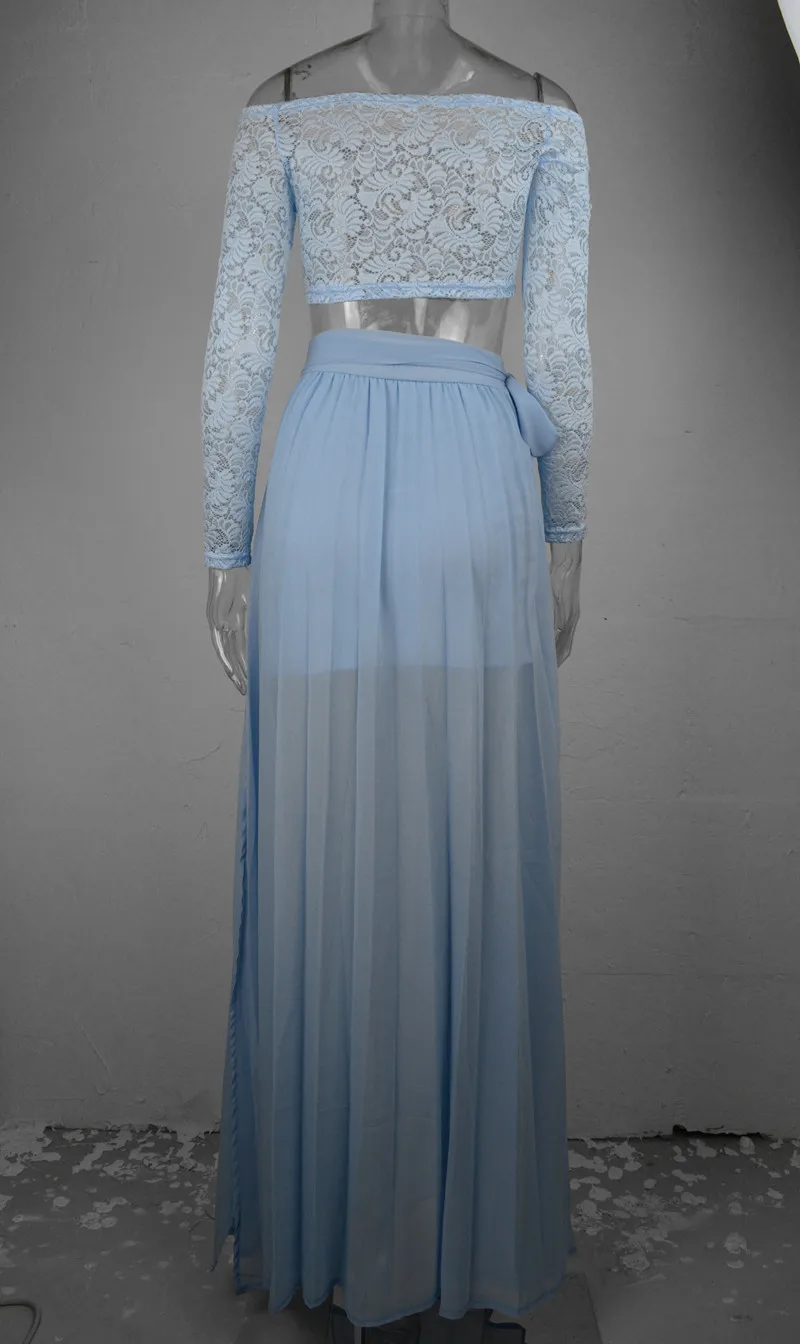 Batoneur долго партии Макси платья шифоновое летнее богемное пляжное платье Двойка