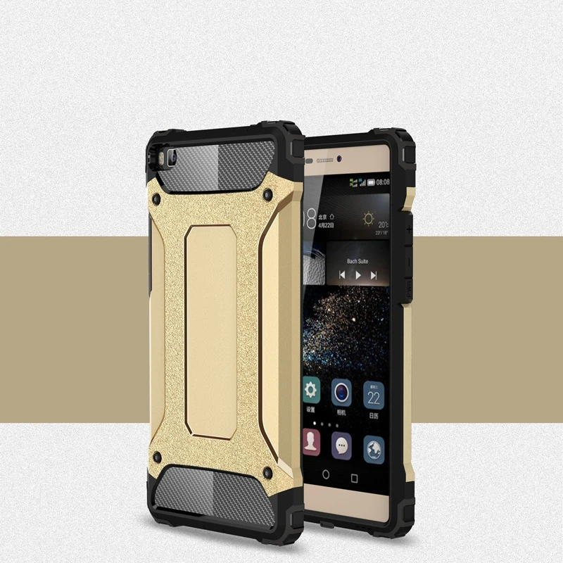Для Huawei P8 Case Роскошные Оригинал Viumon Гибридный Обложка ПК Силиконовые Назад P 8