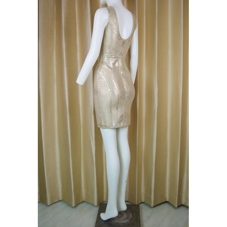 Одежда высшего качества Для женщин сексуальный v-образный вырез бронзового цвета