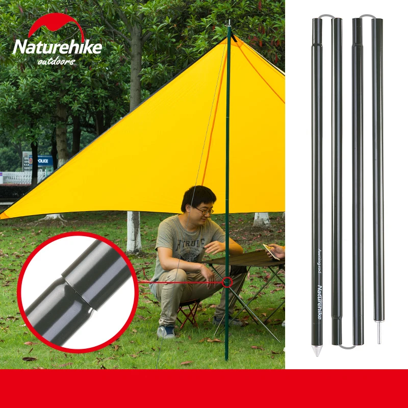 

Naturehike bigger awning rod Camping Tent Pole Professional 6063 sturdy aluminum alloy thickened sunshade Tube