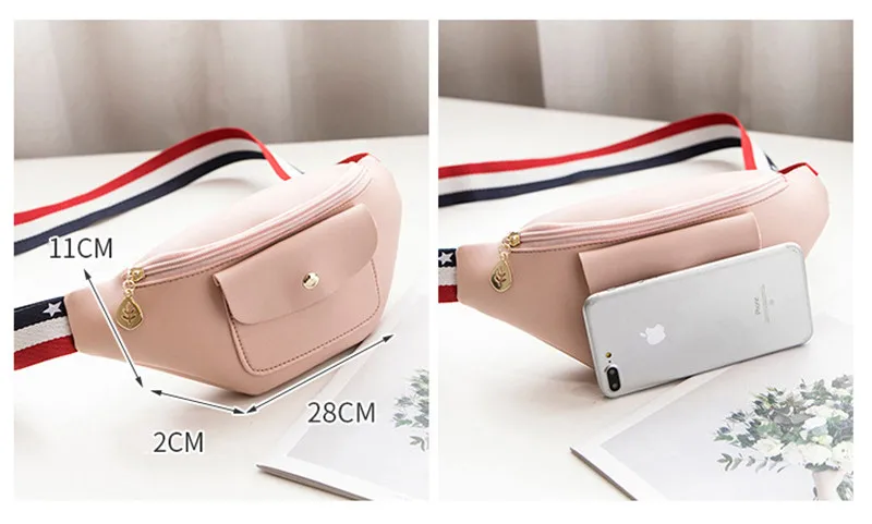 Mihaivina Fanny Pack для женщин поясная сумка Женская поясная сумка из искусственной кожи путешествия груди сумки кассира Bolsa для Iphone8