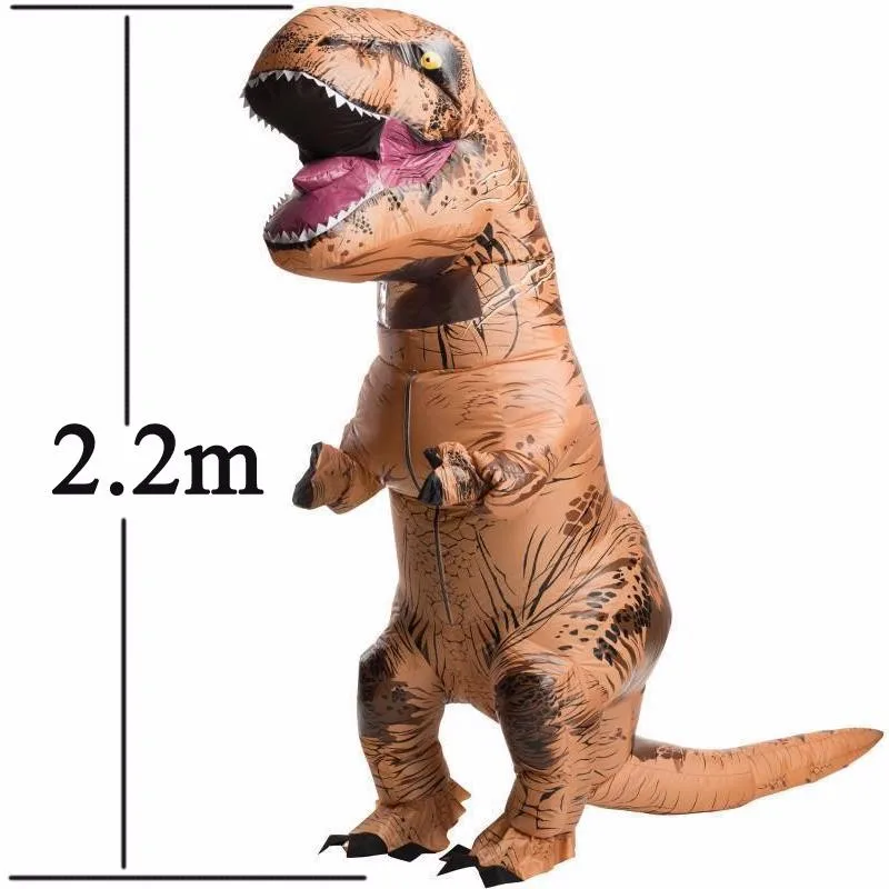 Взрослый T REX надувной костюм Рождественский Косплей динозавр животное
