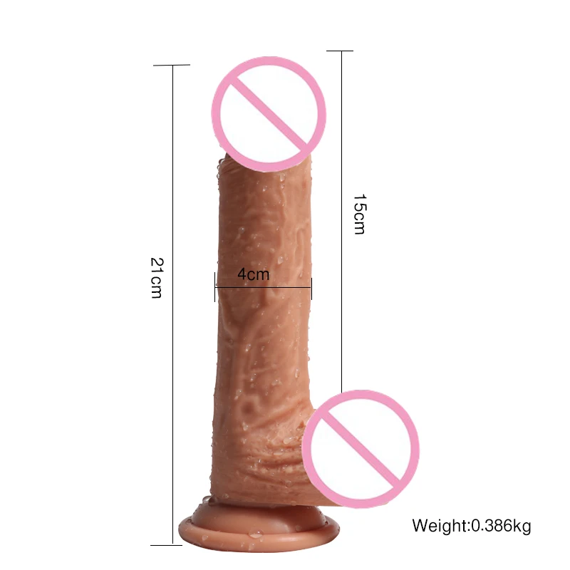 HOWOSEX гибкий реалистичный большой фаллоимитатор 21*4 см жидкий силикон огромный