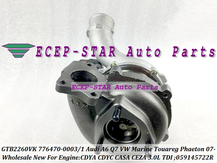 Турбо привод G-20 767649 6NW009550 GTB2260VK 776470 776470-0003 059145722R для Audi A6 Q7 VW морской Touareg Phaeton CCMA CEXA