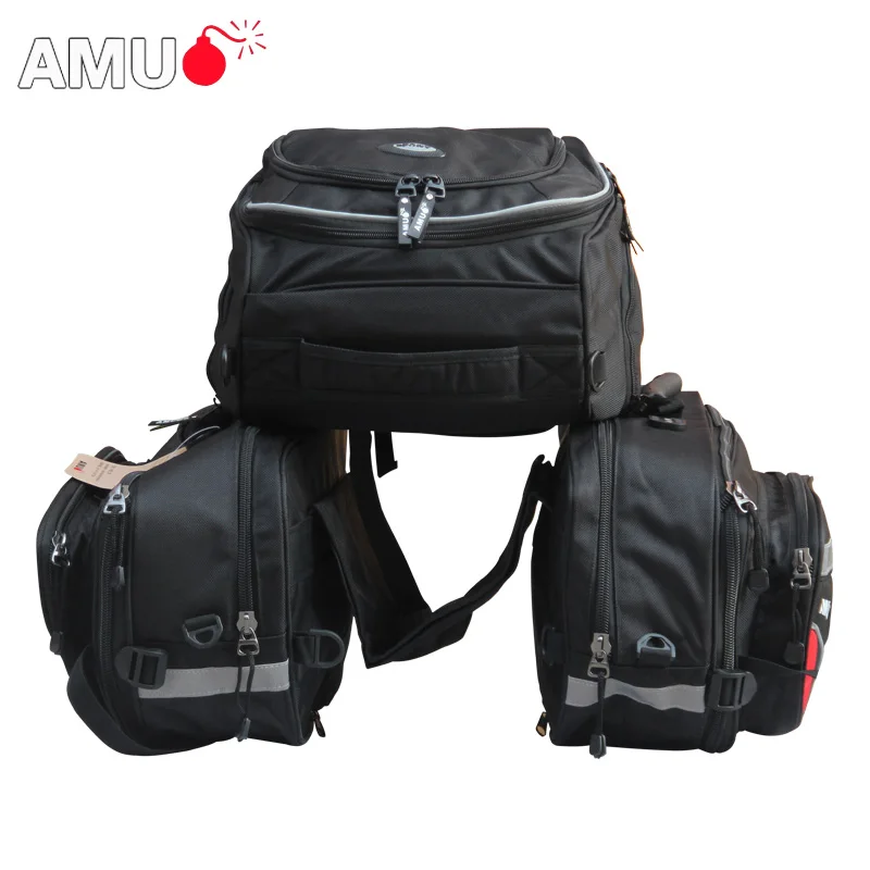 AMU мотоциклетная сумка для заднего сиденья седла водонепроницаемая дождевик