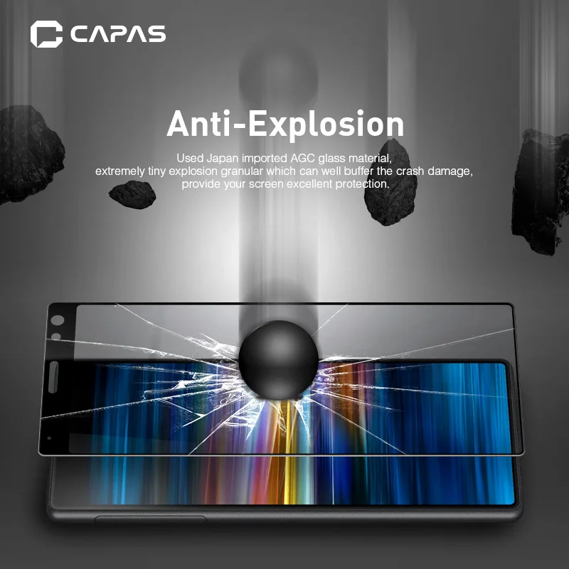 Для Xperia 10 Plus стекло полное покрытие закаленное для Sony защита экрана ЖК защитная
