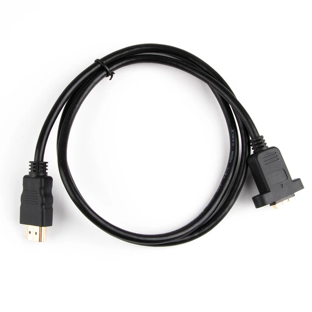 Позолоченный HDMI Удлинительный кабель штекер-гнездо с винтовым панельным