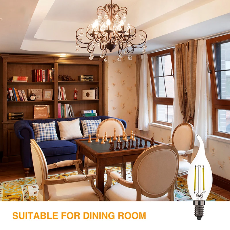 E14 светодиодный Лампа накаливания EDISON ЛАМПЫ в форме свечи лампада AC220V 2 Вт 4 6