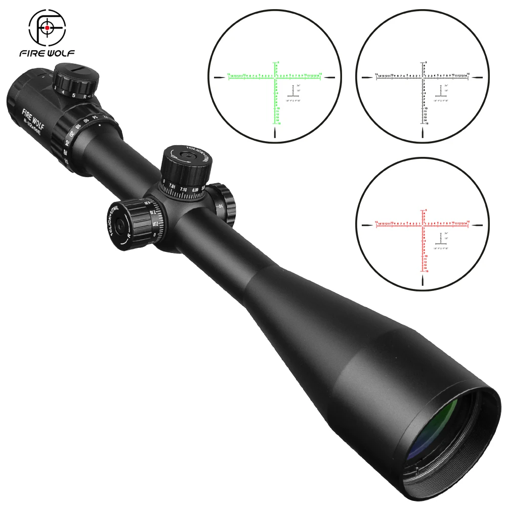 FIRE WOLF 8-32X56E Red Dot Green Sniper Scope компактные охотничьи прицелы с 20 мм/11 мм рельсовыми креплениями пневматическая винтовка с оптическим прицелом