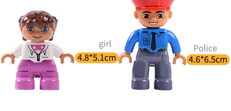 Duploed фигурки серии family Character Bricks совместимый бренд Duploe строительные блоки Развивающие игрушки для детей Подарки