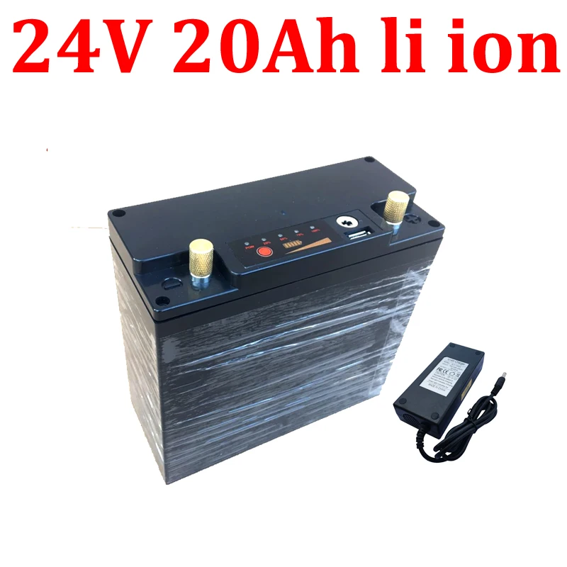 24 v 20ah литий-ионный аккумулятор литий-ионный 18650 BMS USB порт для 500 w 600 w инвалидная коляска e велосипед солнечный инвертор Шахтер ксенон+ зарядное устройство
