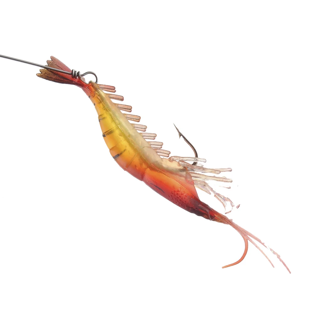 Набор светящихся рыболовных приманок в виде креветки 3 шт. 9 5 см 7 г приманка для