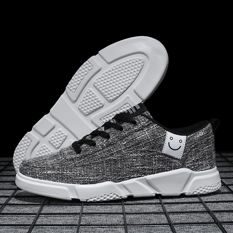 Осенняя мужская обувь для скейтбординга Льняная повседневная мягкая удобная