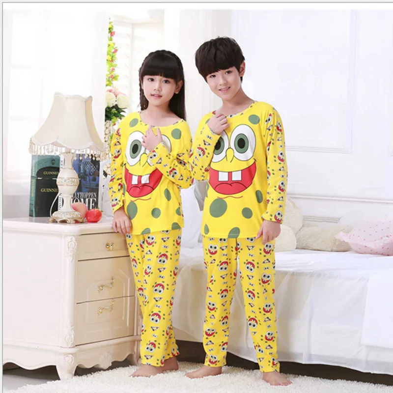 Детская пижама для мальчиков и девочек с мультипликационными аппликациями