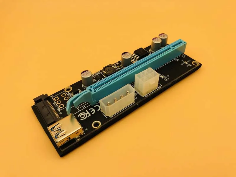 H1111Z Компьютерные кабели Разъемы PCIE Riser PCI E 16x/x16 для видеокарты кабель USB 3 0 6 pin Molex