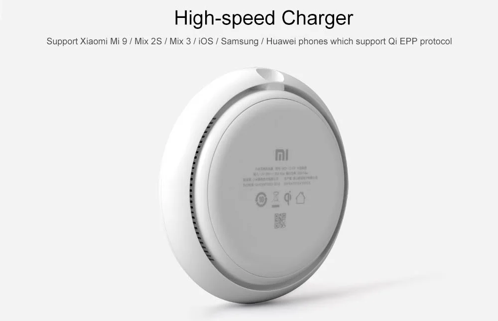 Xiaomi 20 Вт высокоскоростное беспроводное зарядное устройство Qi зарядка Стандартный бесшумный вентилятор безопасная Беспроводная вспышка зарядка зарядное устройство для мобильного телефона s