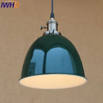 IWHD Iron Hanglamp Style Loft Vintage Industrial Lighting Hanging Lights Kitchen Dining Bedroom Retro Lamp LED Pendant Lights