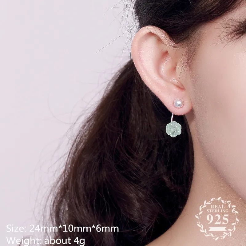 Не поддельные S925 ювелирные изделия серьги 925 пробы серебро для женщин ручной работы зеленый Александрит изумруд полу драгоценный камень падение