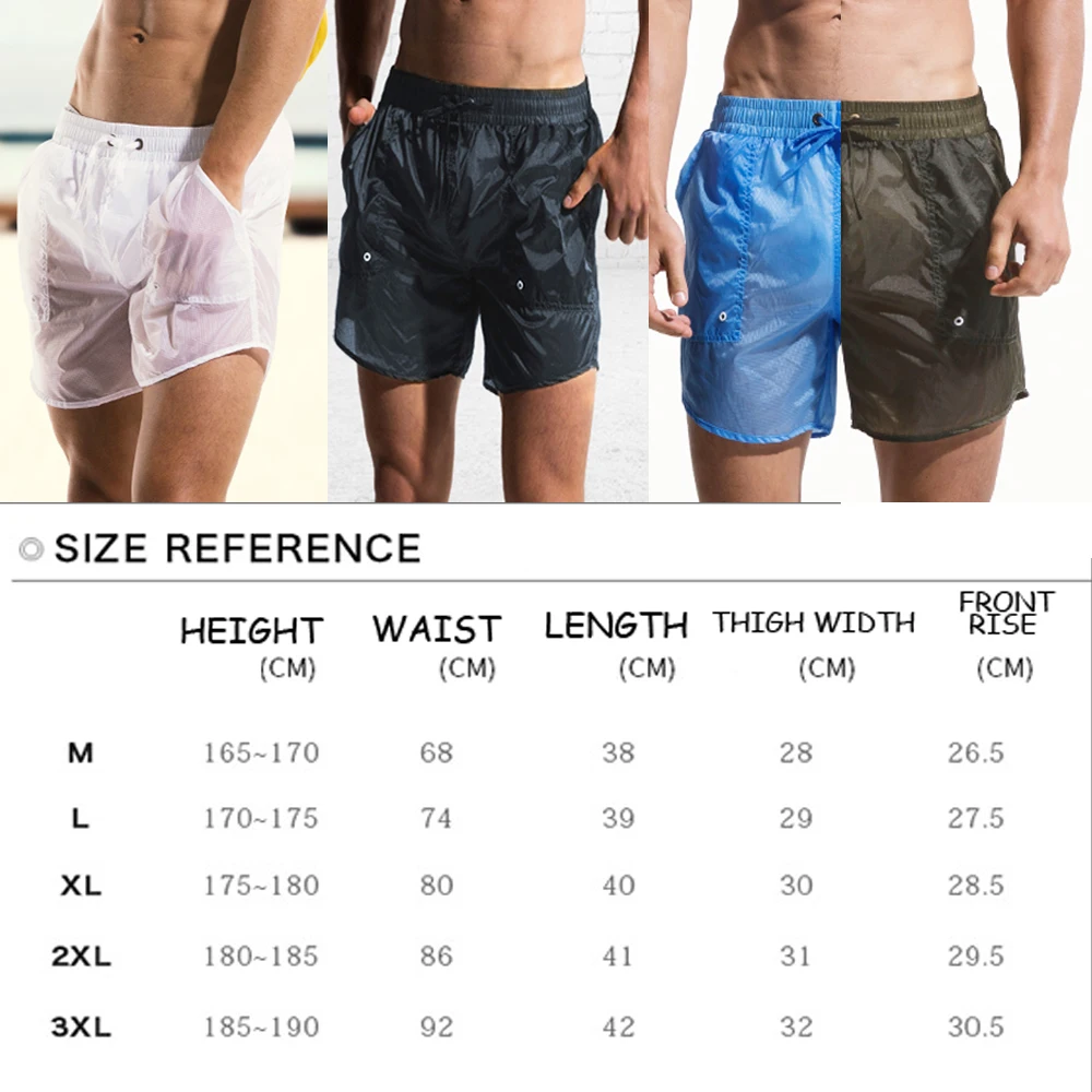 Мужской полупрозрачный купальник 2018 мужские шорты для плавания сексуальные