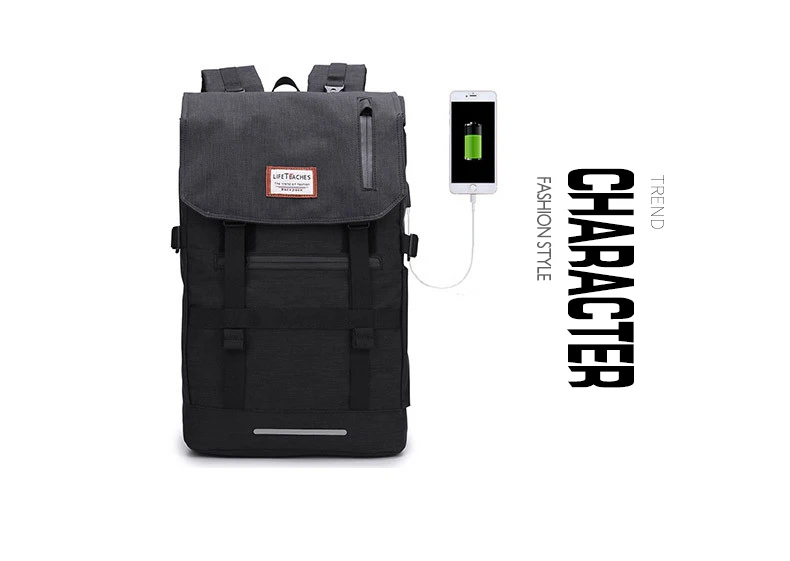 Новинка, многофункциональный мужской рюкзак, зарядка через usb, 40 л, большая вместительность, для мужчин, черный, для путешествий, рюкзаки, модные школьные сумки
