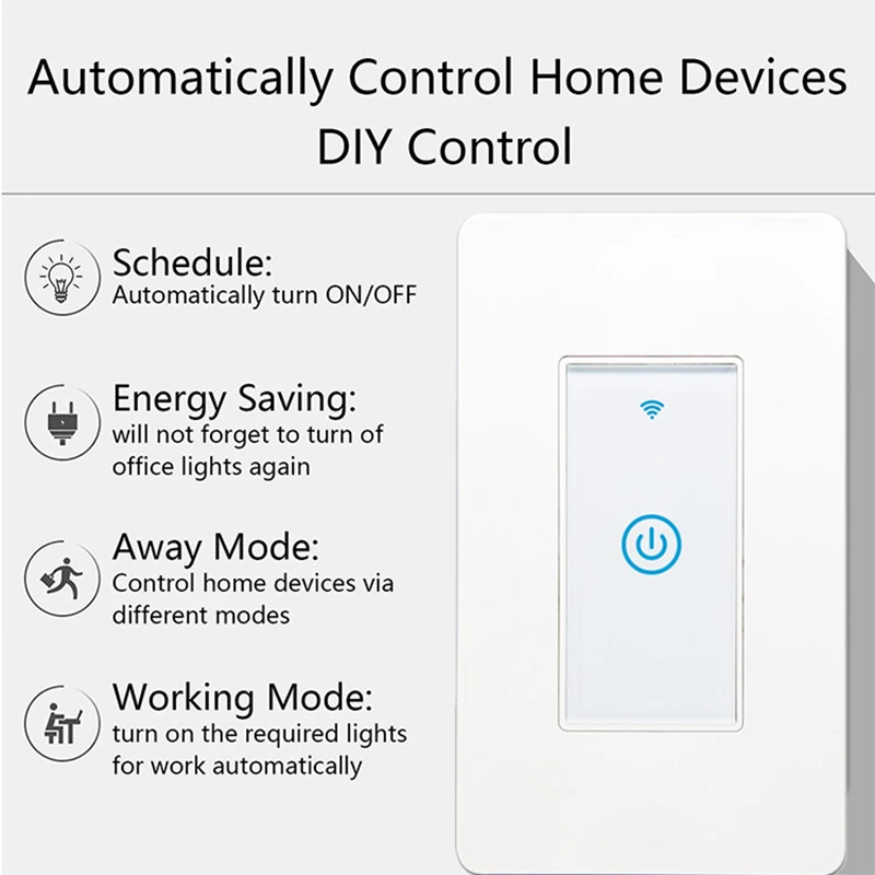 Smart Life Tuya App US Wifi переключатель Smart Touch панель Переключатель умный дом автоматизация работает с Google Home помощь Alexa IFTTT
