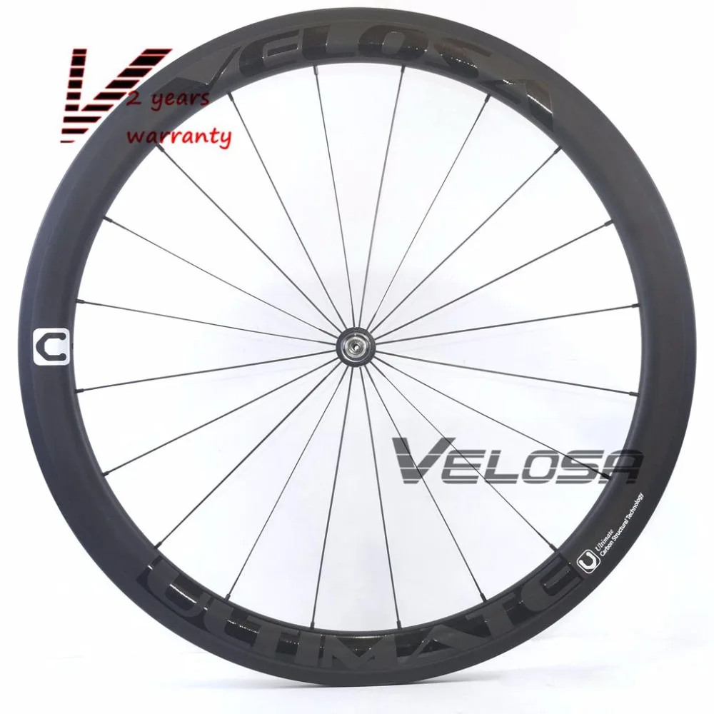 Velosa Ultimate 50 Асимметричный мм полный углеродный велосипедный комплект колес 700C