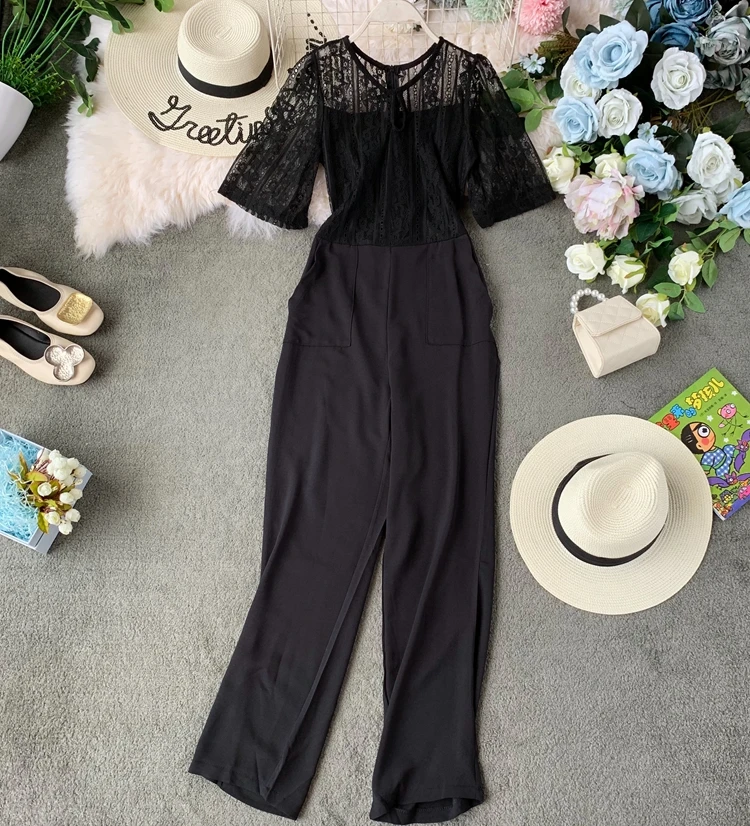 ALPHALMODA 2019 летние женские кружевные однотонные облегающие комбинезоны с коротким