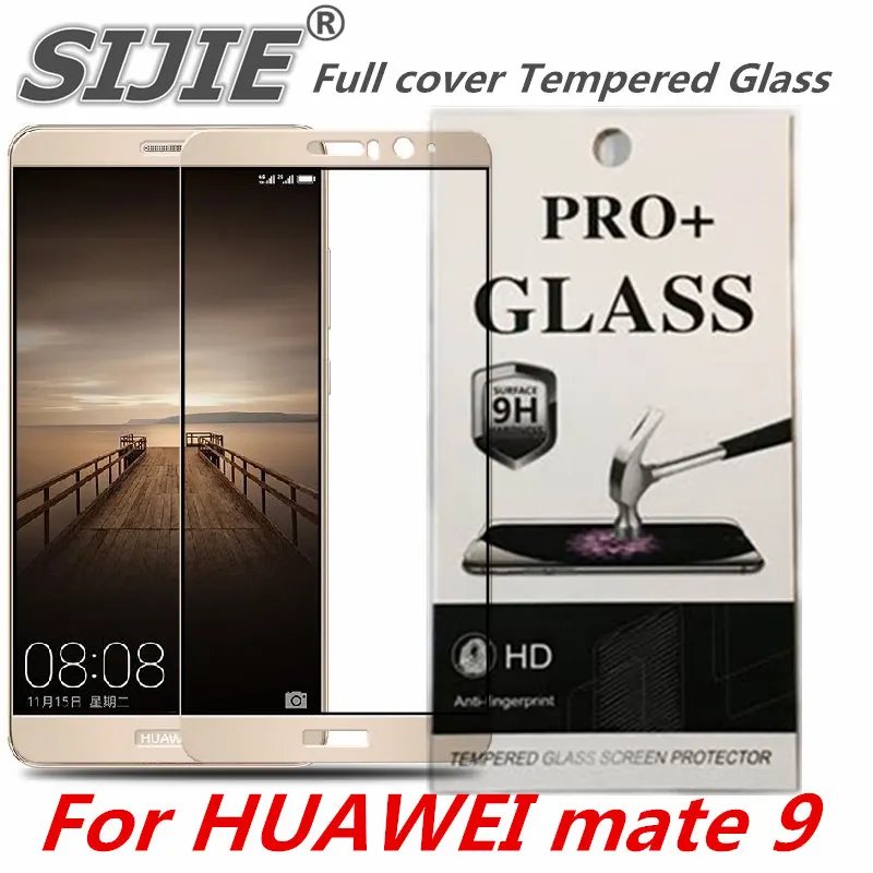 Полное покрытие из закаленного стекла для HUAWEI mate 9 mate9 Защитная тонкая черная